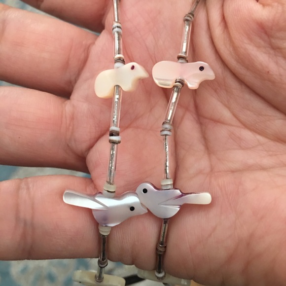 Native Heishi multi stone fetish necklace - Picture 3 of 5